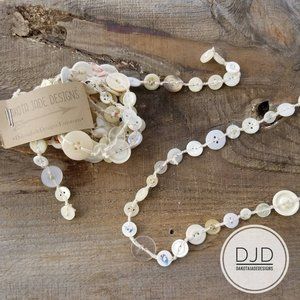 9 FT Button Garland, Farmhouse Primitive Garland, Country Garland, Prim